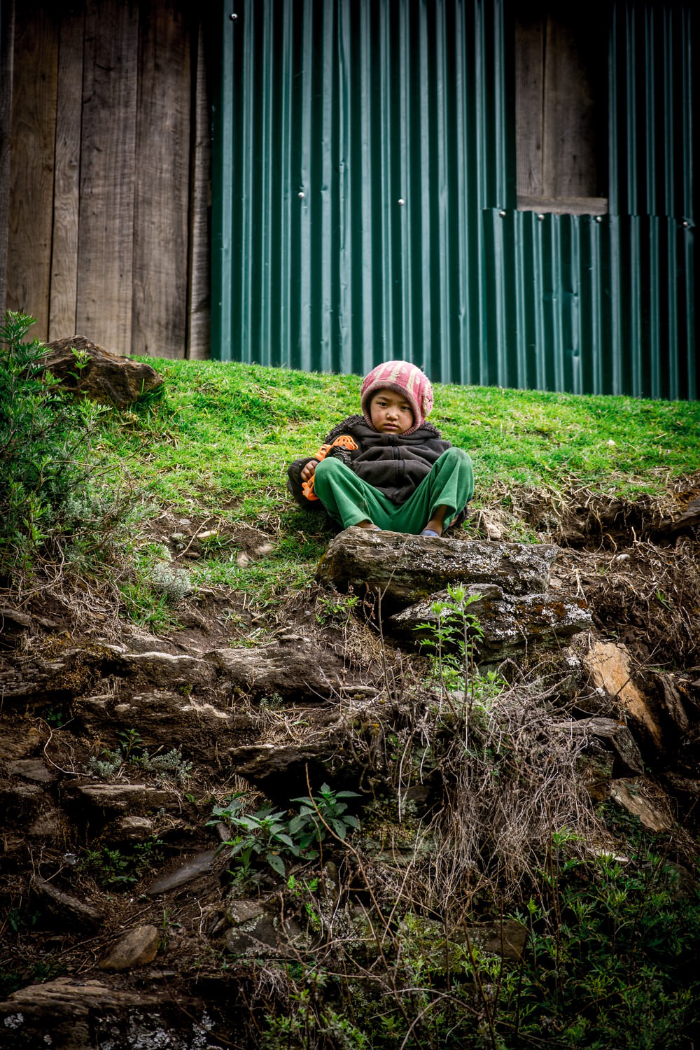 A child in a village, Nepal