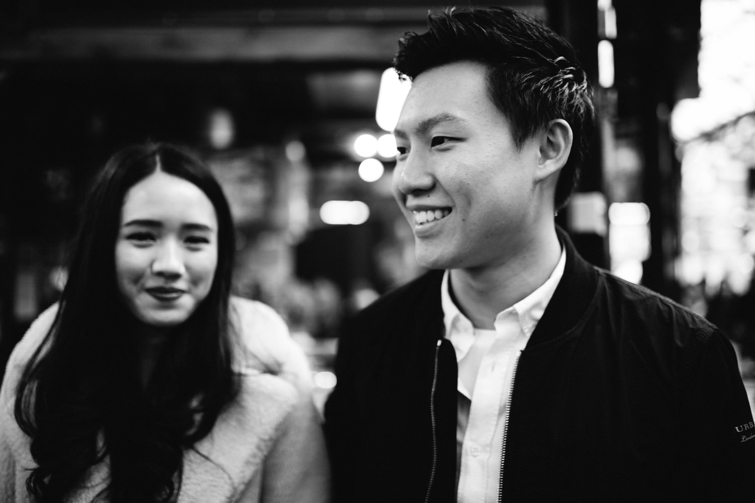Relaxed engagement shoot at Borough Market, South Bank, London