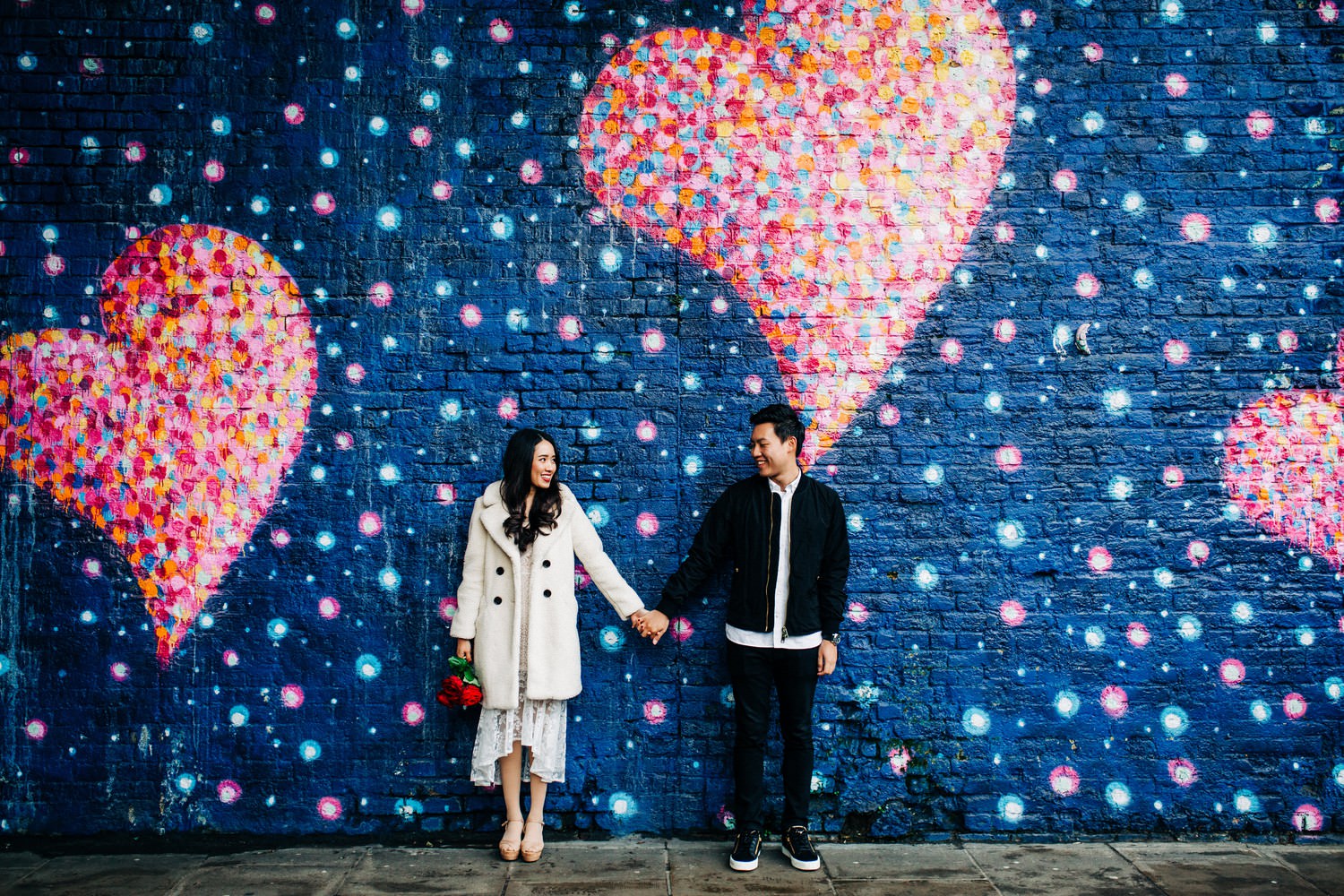 Relaxed engagement shoot at Borough Market, South Bank, London