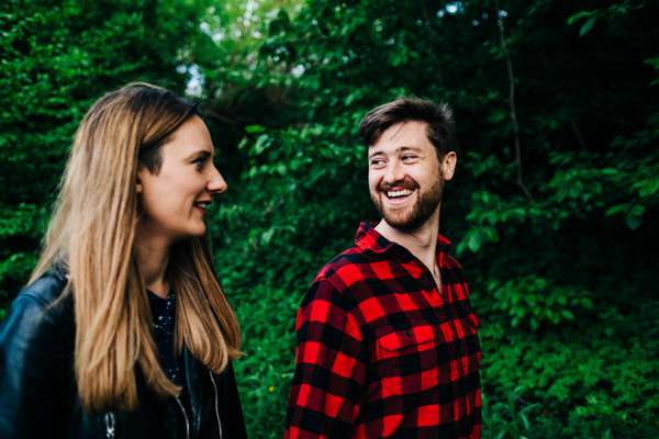 Relaxed beach engagement shoot in Portobello, Edinburgh