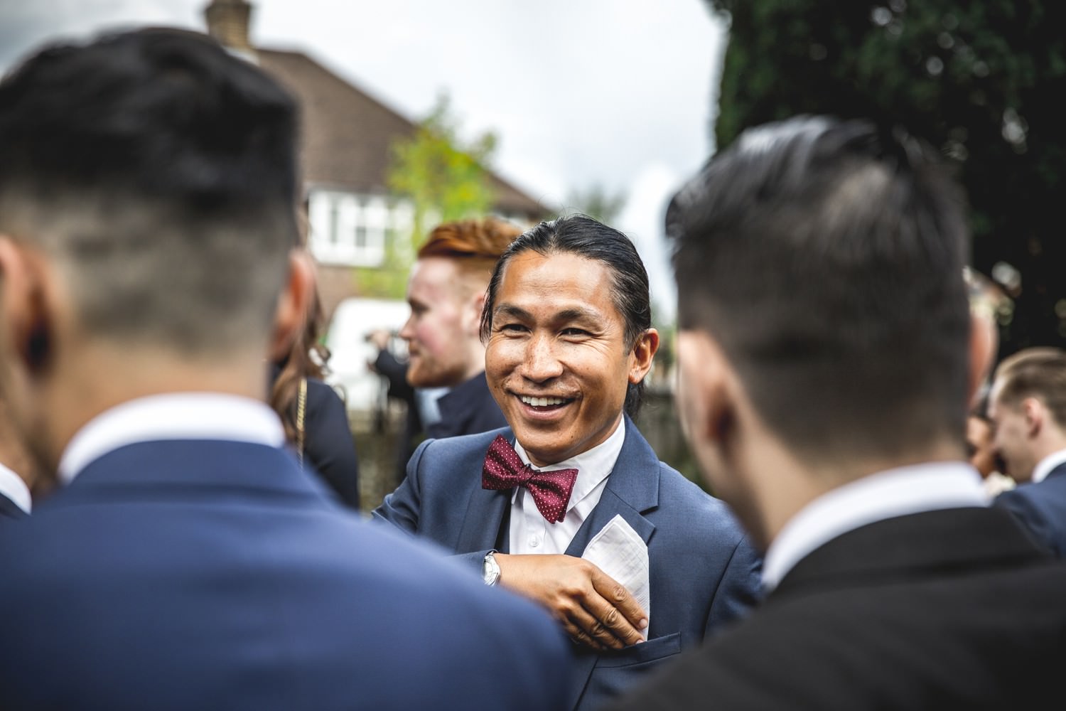 Relaxed wedding photography at Belair House, London