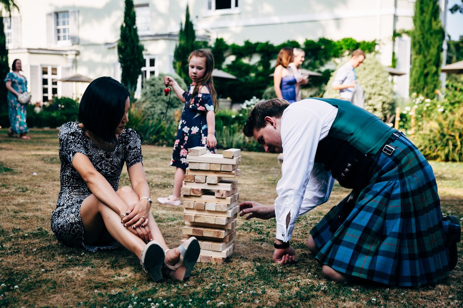 Relaxed wedding photography at a Deer Park Country House Hotel, Devon church wedding