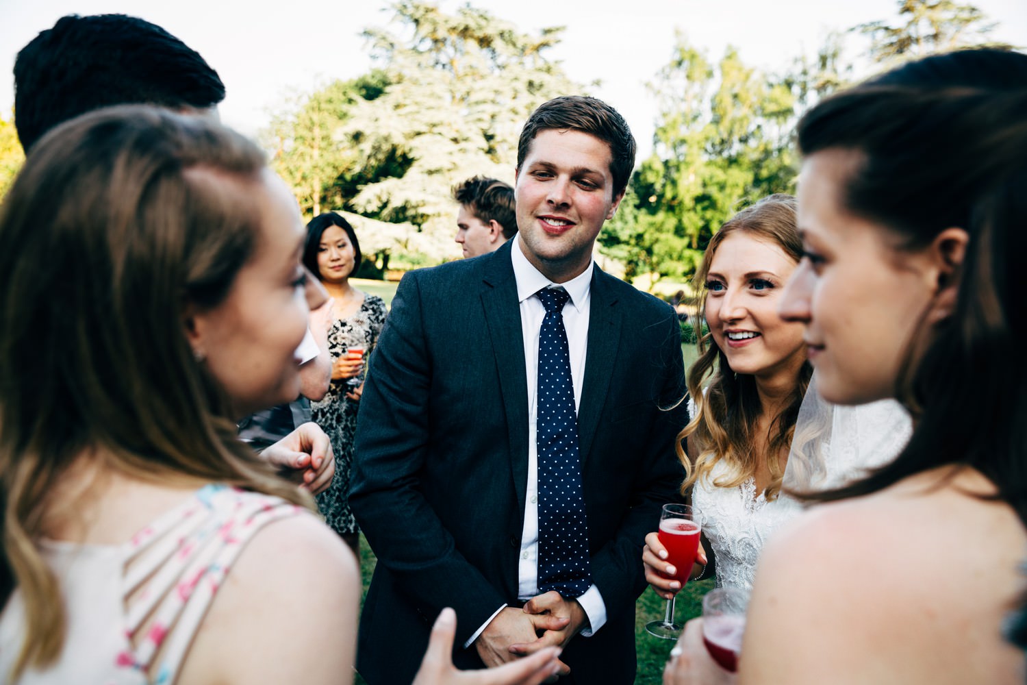 Relaxed wedding photography at a Deer Park Country House Hotel, Devon church wedding