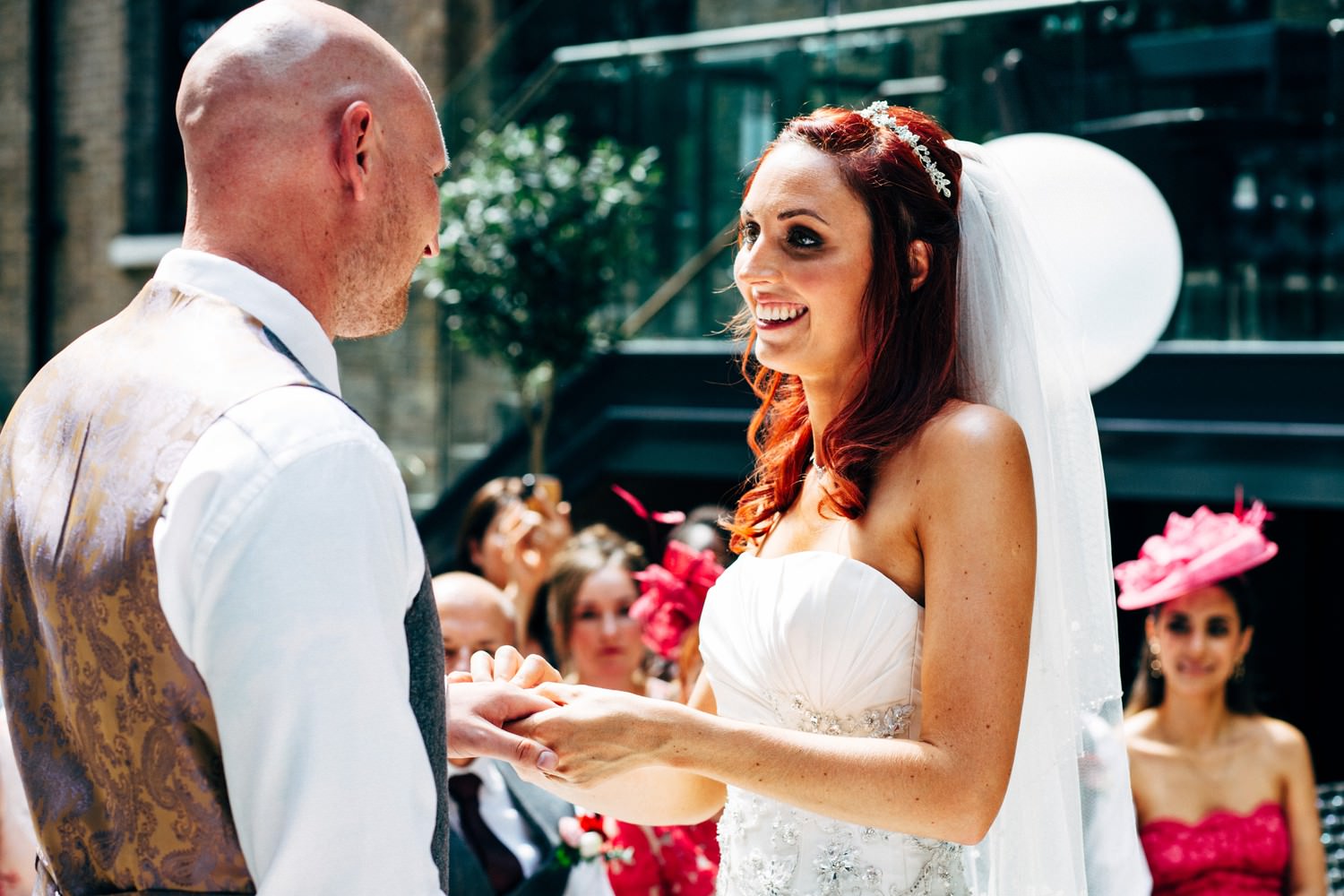 Relaxed urban wedding photography at Devonshire Terrace, London