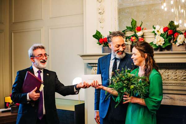 Relaxed Hackney wedding photography at Old Marylebone Town Hall and Jones & Sons, London