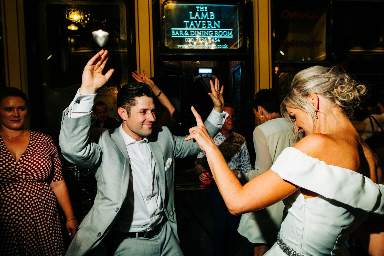 Relaxed pub wedding photography in Scotland