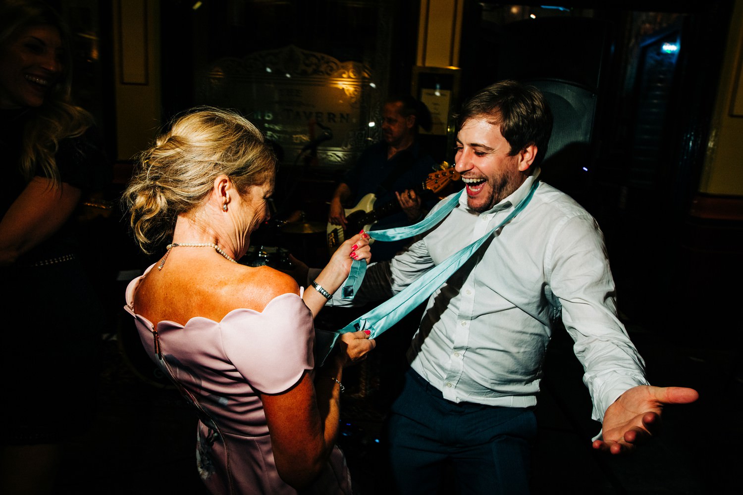 Relaxed pub wedding photography in Scotland