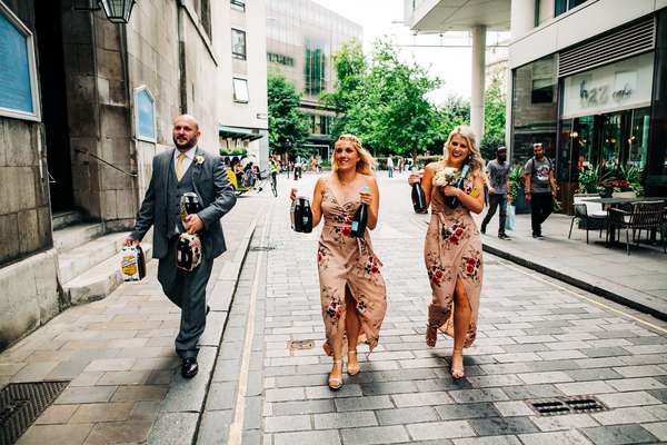 Relaxed pub wedding photography in Scotland