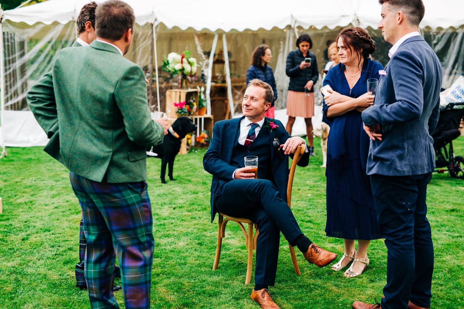 Relaxed Scottish Borders wedding photography near Edinburgh