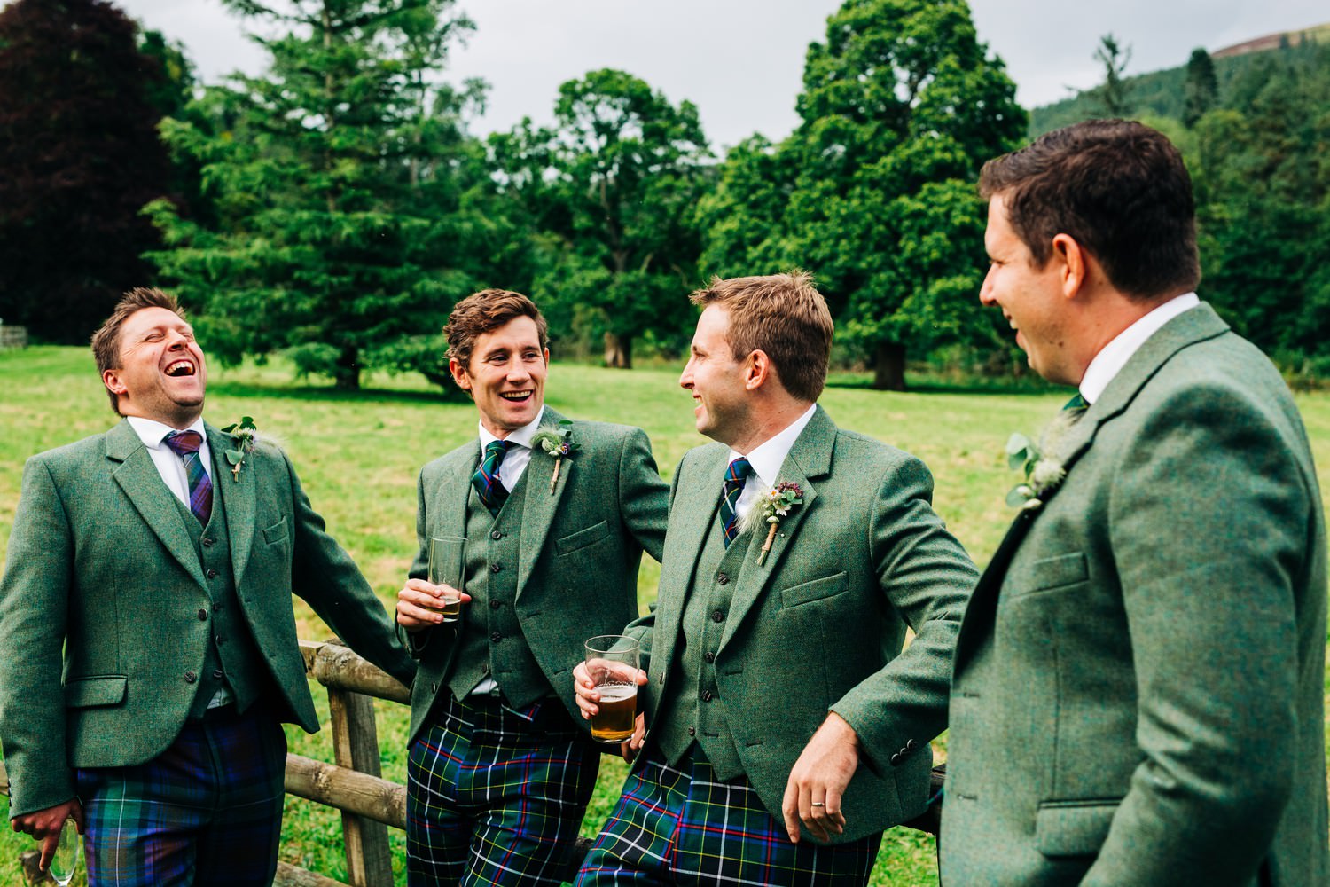 Relaxed Scottish Borders wedding photography near Edinburgh