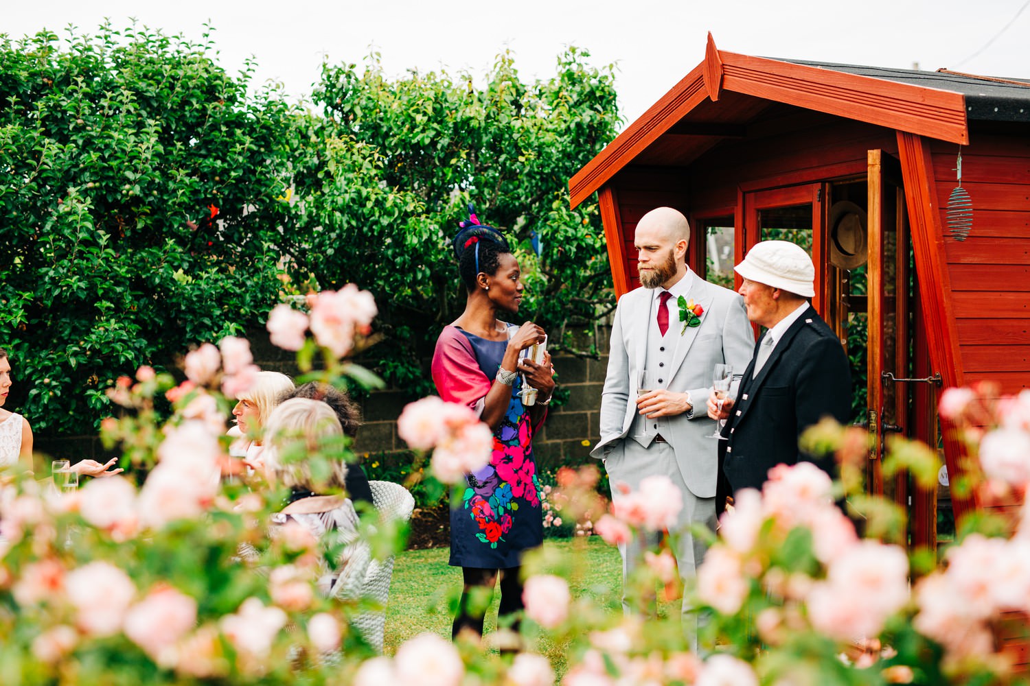 Relaxed East Lothian Scottish church wedding photography in North Berwick