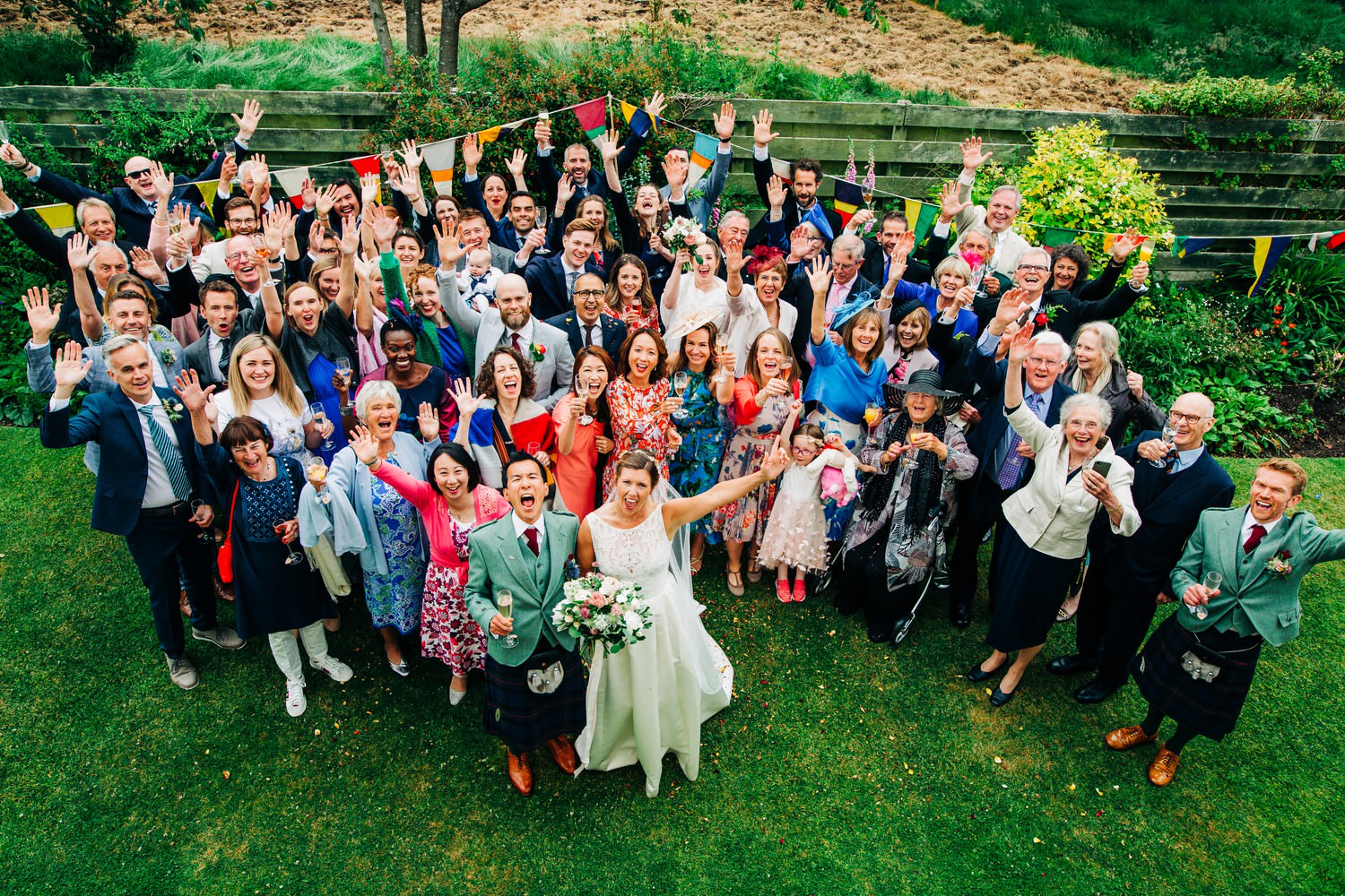 Relaxed East Lothian Scottish church wedding photography in North Berwick