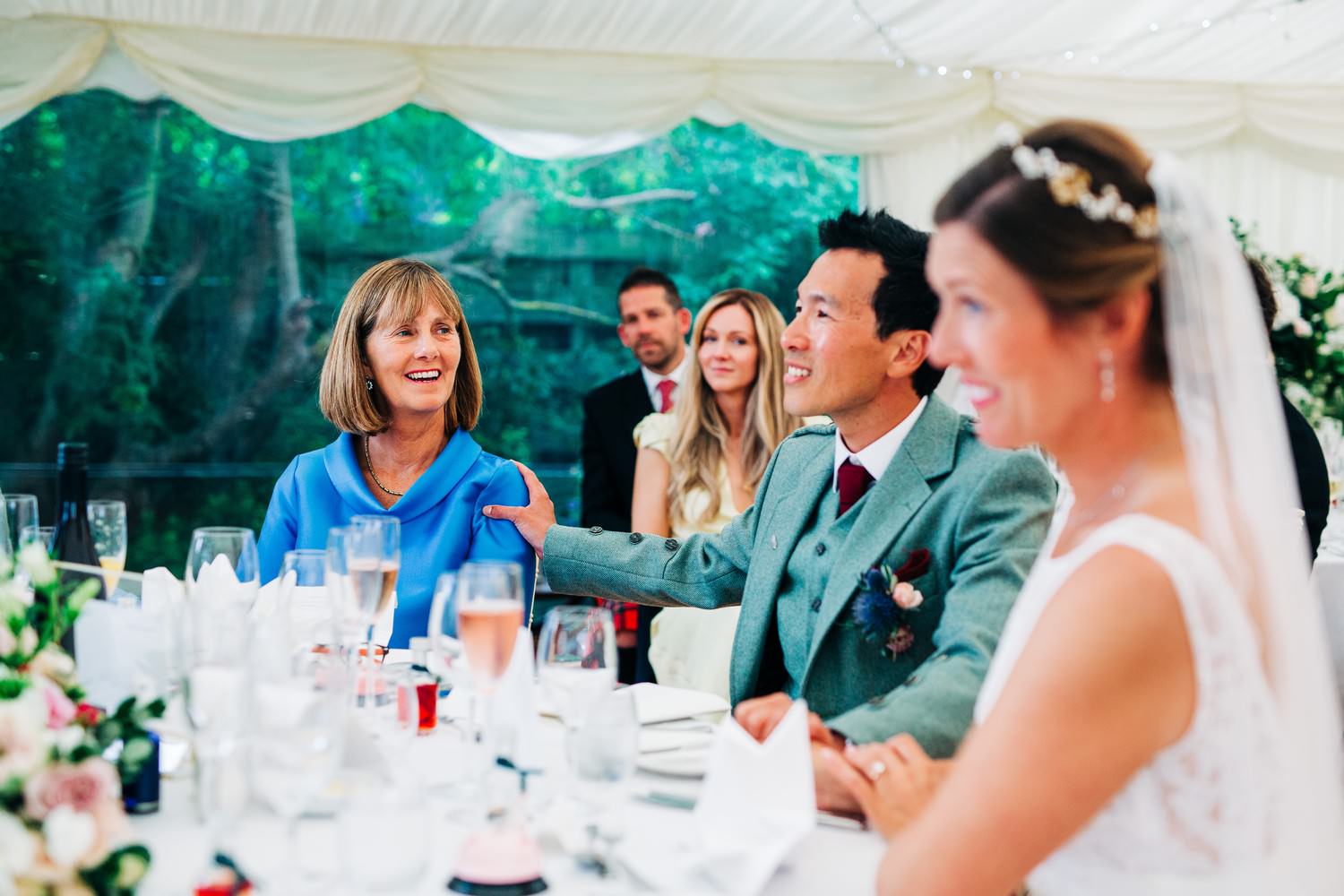 Relaxed East Lothian Scottish church wedding photography in North Berwick