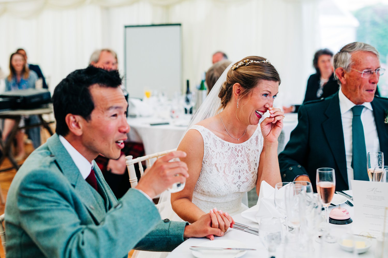 Relaxed East Lothian Scottish church wedding photography in North Berwick